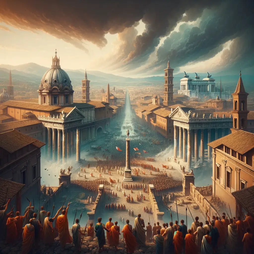 Romarriket grundas 500 fkr